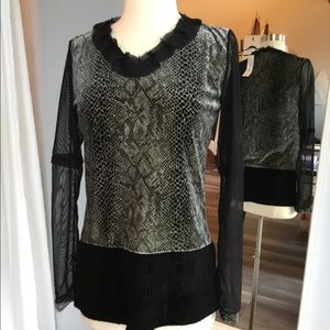 Blouse velvet snake stamp
